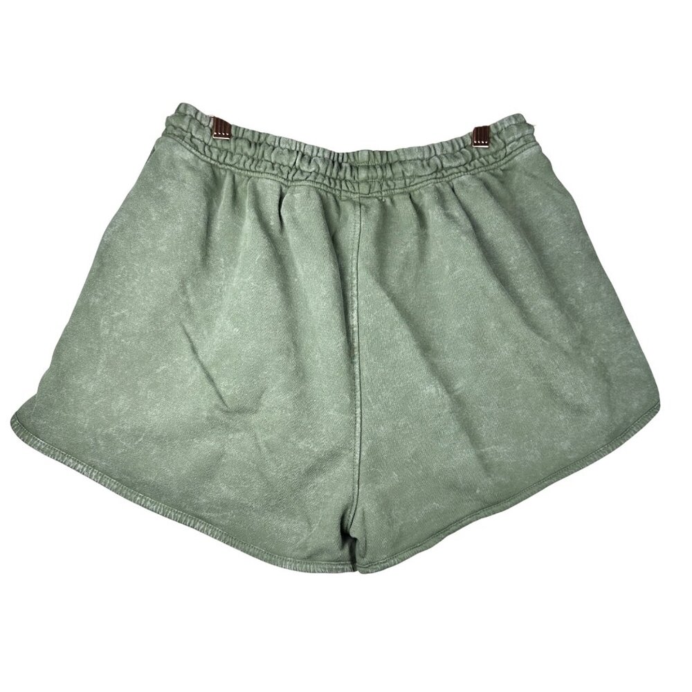 PrettyLittleThing Womens Khaki Washed High Waisted Runner Shorts Sz XL NWT - Picture 3 of 7